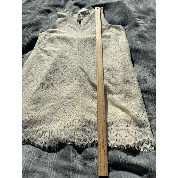 NWT Altar'd State Sleeveless Cream Lace Dress Keyhole Neckline Women's Medium - Picture 6 of 11